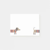 Lustiger Dachshund Wiener Dog Post-it Klebezettel (Vorderseite)