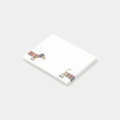 Lustiger Dachshund Wiener Dog Post-it Klebezettel (angewinkelt)