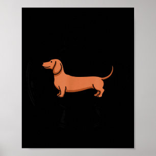 Lustiger Dachshund Wiener langer Hund Club Wurst R Poster