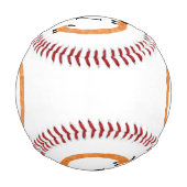 Lustiger Dachshund Wiener Würstchen-Hund Monogramm Baseball (Vorderseite)