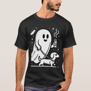 Lustiger Dackel-Geist Halloween Gruselige Saison W T-Shirt