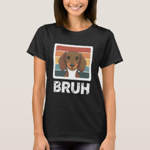 Lustiger Dackel-Hund Meme Retro Vintage Stil T-Shirt