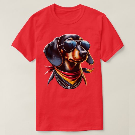 Lustiger Dackel mit Deutschland Witzig Cool T-Shirt (Design vorne)