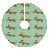 Lustiger Dackel-Weihnachtsbaum-Rock Polyester Weihnachtsbaumdecke (Vorderseite)