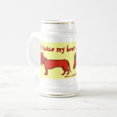 Lustiger Dackelhundebier-Tassenentwurf Bierglas (Vorderseite Links)