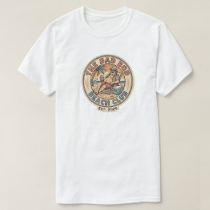 Lustiger Dad Bod Beach Club - Retro Sommerferien T-Shirt