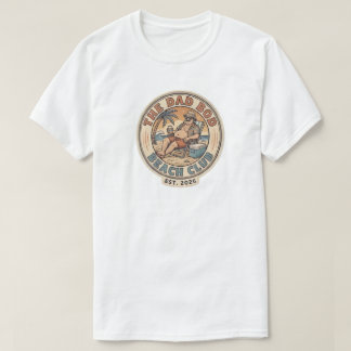 Lustiger Dad Bod Beach Club - Retro Sommerferien T-Shirt