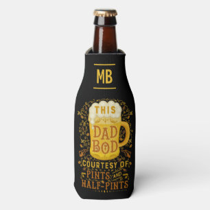 Lustiger Dad Bod Bier Pint personalisierte Väterta Flaschenkühler