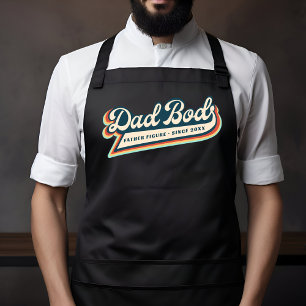 Lustiger Dad-Body-Vater-Retro-Typografie Schürze