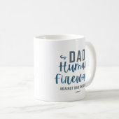 Lustiger Dad Human Firewall Kaffeetasse (VorderseiteRechts)