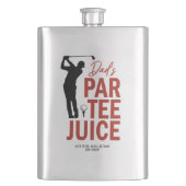 Lustiger „Dad’s Par-Tee Juice“ Golf-Trinkspiel Flachmann (Vorderseite)