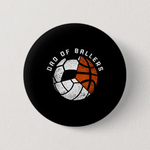 Lustiger Dad von Llers Volleyll Fußball Sketll Pap Button