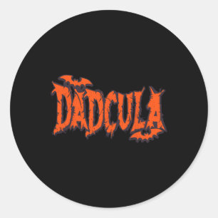 Lustiger Dadcula Halloween-Vater-Kostüm T Vampir-P Runder Aufkleber