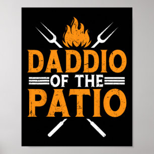 Lustiger Daddio des Patio Vatertag BBQ Grill Da Poster