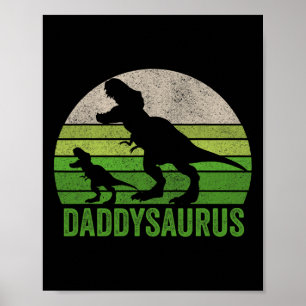 Lustiger Daddy Dinosaur Vater Lustiges Vatertagsge Poster