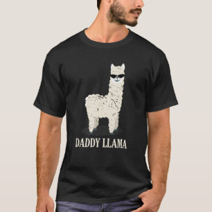 Lustiger Daddy Lama Alpaka Lustiger Tierliebhaber- T-Shirt