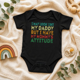 Lustiger Daddy Mommy Einstellung Baby Bodysuit Süß Strampler