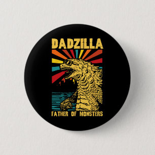Lustiger Dadzilla Vater der Monster Vintage Vater Button