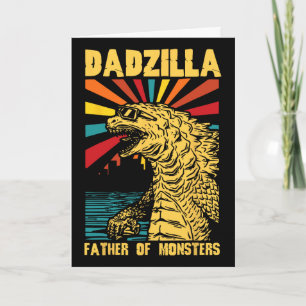 Lustiger Dadzilla Vater der Monster Vintage Vater Karte