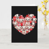 Lustiger Dalmatiner Herz Valentinstag Dalmatiner D Karte (Gelbe Blume)