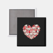 Lustiger Dalmatiner Herz Valentinstag Dalmatiner D Magnet (Vorderseite/Rückseite)