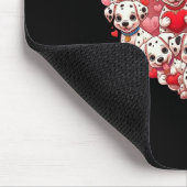 Lustiger Dalmatiner Herz Valentinstag Dalmatiner D Mousepad (Ecke)