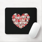 Lustiger Dalmatiner Herz Valentinstag Dalmatiner D Mousepad (Mit Mouse)