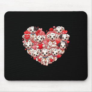 Lustiger Dalmatiner Herz Valentinstag Dalmatiner D Mousepad