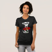 Lustiger Dalmatiner-Hund mit Gänseblümchen-Blume T-Shirt (Vorne ganz)