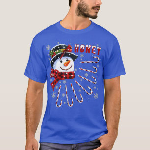 Lustiger Damen Honig Weihnachten Schneemann mit Zu T-Shirt