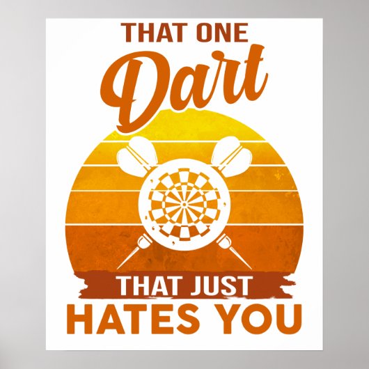 Lustiger Dart Dart Spieler Dort Dart Design Dar Poster (Vorne)