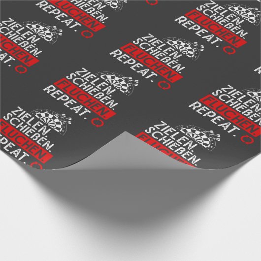 Lustiger Dart Spruch Dartscheibe Probleme Darts Mä Geschenkpapier (Ecke)