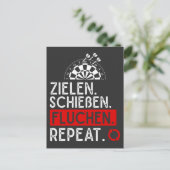Lustiger Dart Spruch Dartscheiben Probleme Darts M Postkarte (Stehend Vorderseite)
