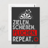 Lustiger Dart Spruch Dartscheiben Probleme Darts M Postkarte (Vorne/Hinten)