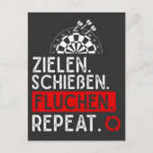 Lustiger Dart Spruch Dartscheiben Probleme Darts M Postkarte (Vorderseite)