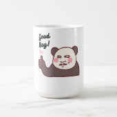 Lustiger Daumen Hoch Panda Meme Kaffeetasse (Mittel)