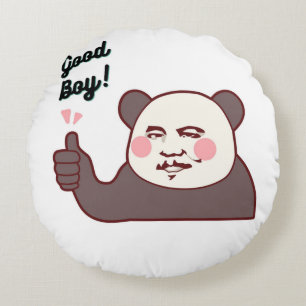 Lustiger Daumen Hoch Panda Meme Rundes Kissen