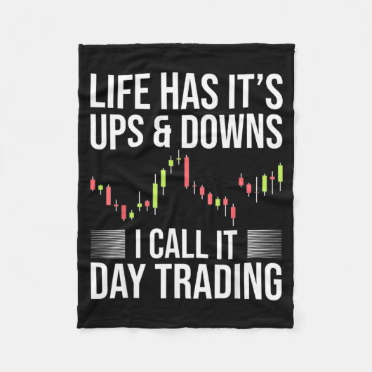 Lustiger Day-Trader Börsenhandel Spruch Fleecedecke (Vorderseite)