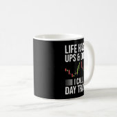 Lustiger Day-Trader Börsenhandel Spruch Kaffeetasse (VorderseiteRechts)