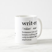 Lustiger Definitions-Schreiber Kaffeetasse (VorderseiteRechts)