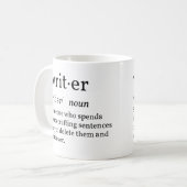Lustiger Definitions-Schreiber Kaffeetasse (Vorderseite Links)