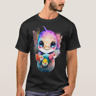 Lustiger Delfin und Fischfreunde T-Shirt