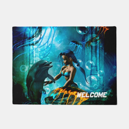 Lustiger Delphin Fußmatte (Vorderseite)