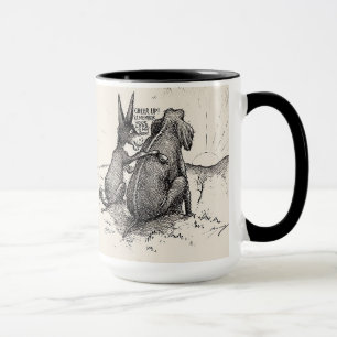 Lustiger demokratischer Becher w/ Esel & Elefant H Tasse