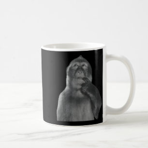 Lustiger denkender Affe Meme neugieriger Affe Brai Kaffeetasse