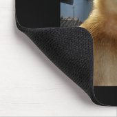 Lustiger denkender Affe Meme neugieriger Affe Brai Mousepad (Ecke)