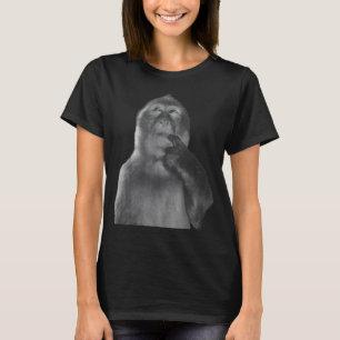 Lustiger denkender Affe Meme neugieriger Affe Brai T-Shirt