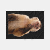 Lustiger denkender Affe Meme sarkastisch Fleecedecke (Vorderseite (Horizontal))