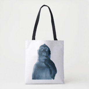Lustiger Denkender Affe Meme Sarkastische Kunst Tasche