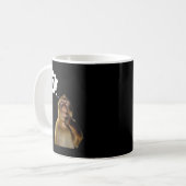 Lustiger denkender Affe Meme Sechs Sieben 6 7 Meme Kaffeetasse (Vorderseite Links)